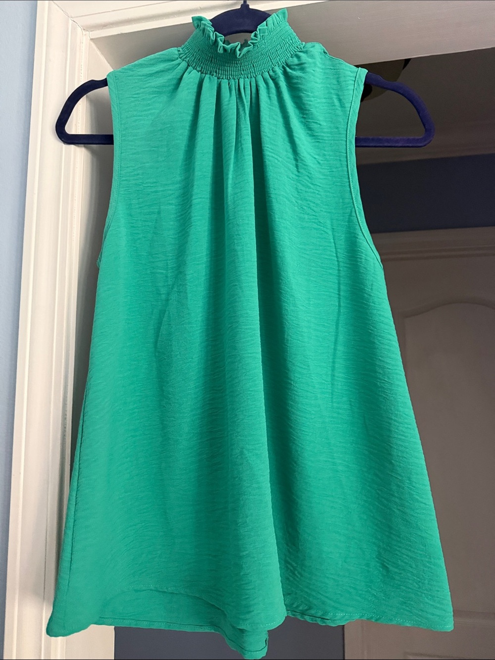 Sleeveless Smocked Neck Women's Top